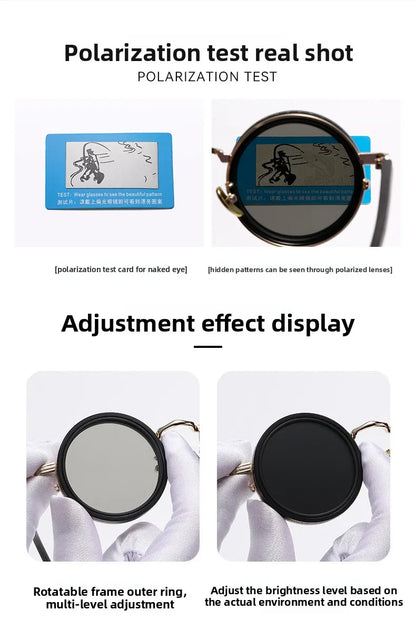 Rotating Neutral Density Sunglasses (Wood Grain Temples)