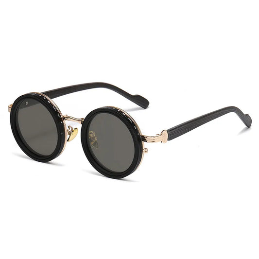 Polarized ND Filter Sunglasses with Wood Grain Temples