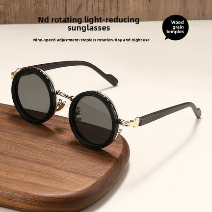 Rotating Neutral Density Sunglasses (Wood Grain Temples)